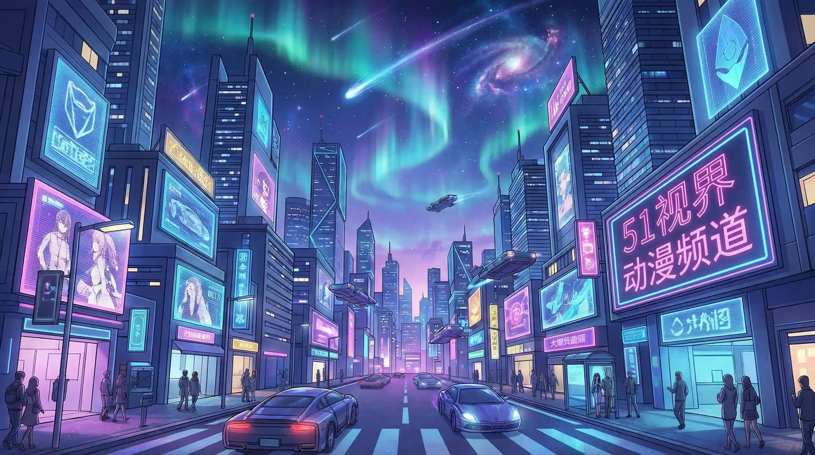 日式动漫风格城市夜景 - 51动漫 动漫推荐